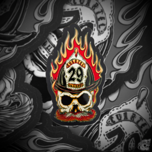 STICKER CON BARNIZ SECTORIZADO "EL MALDITO"