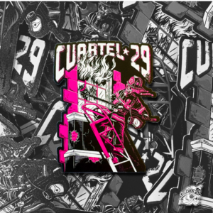 STICKER CON BARNIZ SECTORIZADO "LA MALDITA"