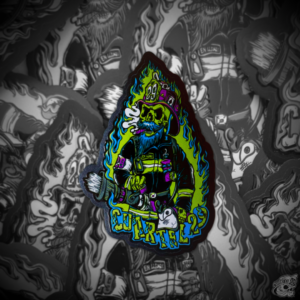 STICKER CON BARNIZ SECTORIZADO "BARBA AZUL"