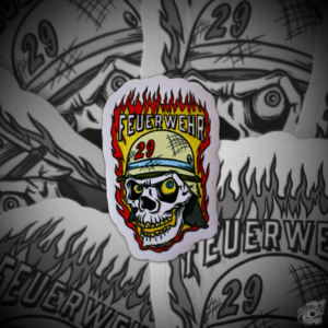 STICKER CON BARNIZ SECTORIZADO "FEUERWEHR"