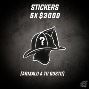PACK 5 STICKERS CON BARNIZ SECTORIZADO