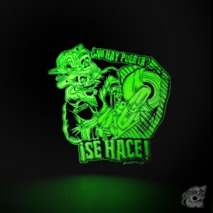 STICKER FOTOLUMINISCENTE ¡NO HAY PUERTA SE HACE!