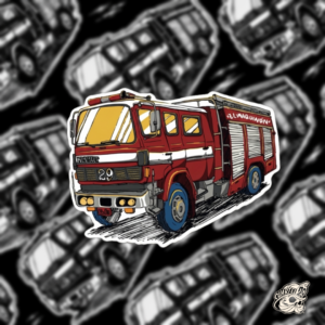 STICKER CON BARNIZ SECTORIZADO "EL MAQUINÓN" - Imagen 1
