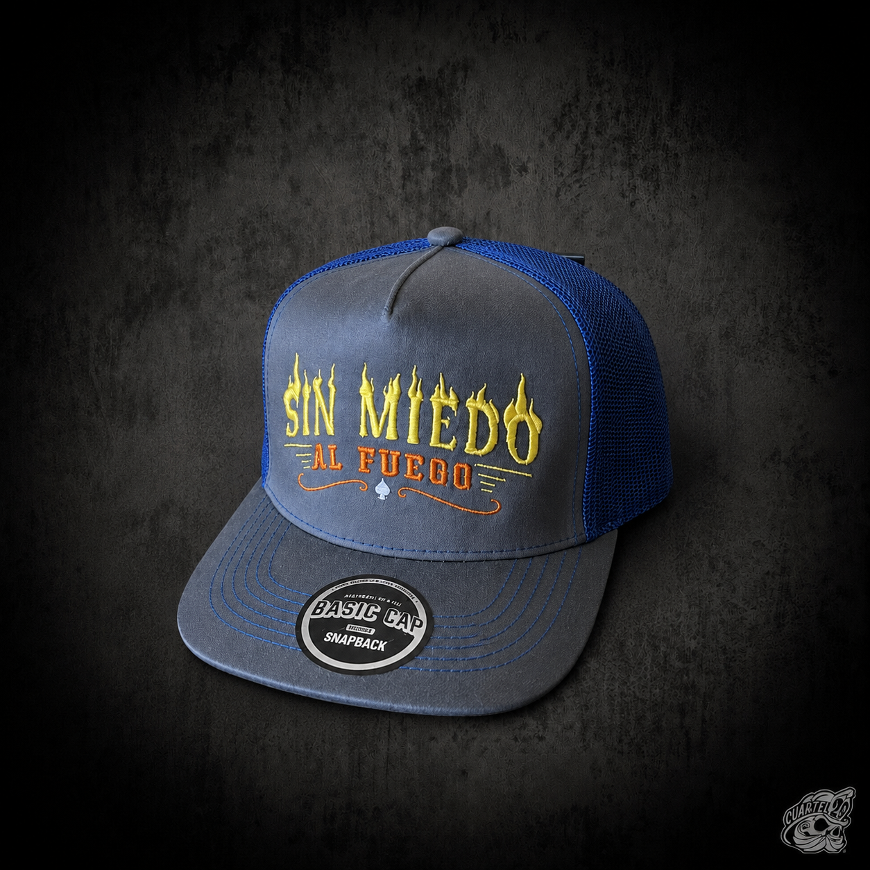 SNAPBACK CAP GRIS-AZUL